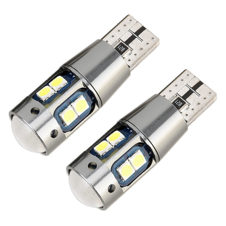 2 PCS T10 DC12V / 2.3W / 6000K / 180LM 10LEDs SMD-3030 Car Clearance Light, with Decoding - Clearance Lights by buy2fix | Online Shopping UK | buy2fix