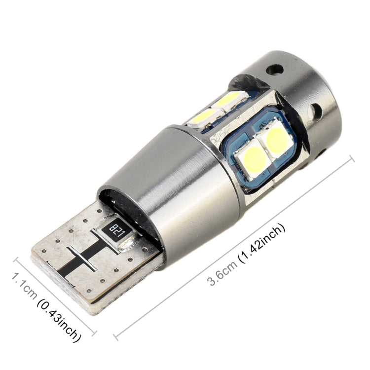 2 PCS T10 DC12V / 2.3W / 6000K / 180LM 10LEDs SMD-3030 Car Clearance Light, with Decoding - Clearance Lights by buy2fix | Online Shopping UK | buy2fix