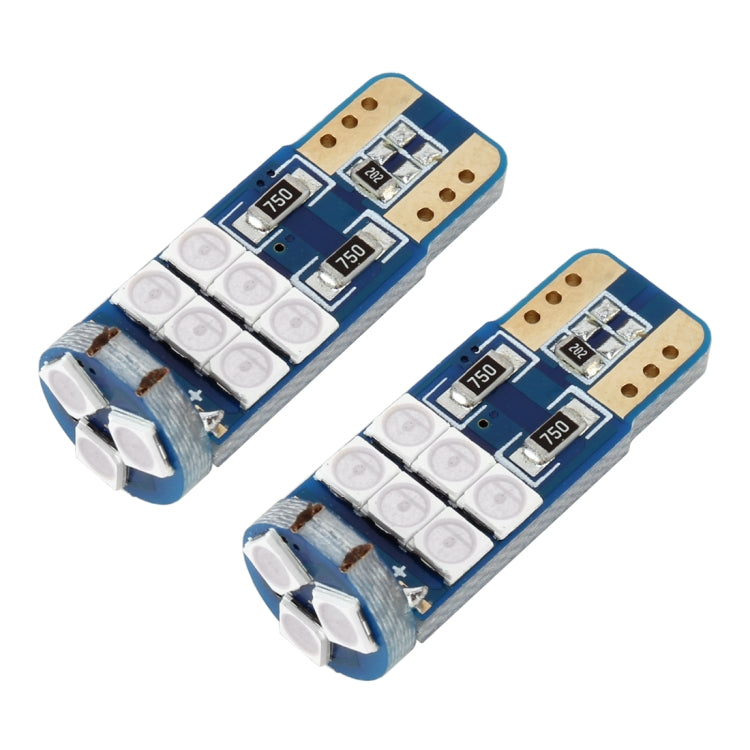 2 PCS T10 DC12 / 1W 9LEDs SMD-3030 Car Clearance Light(Blue Light) - Clearance Lights by buy2fix | Online Shopping UK | buy2fix