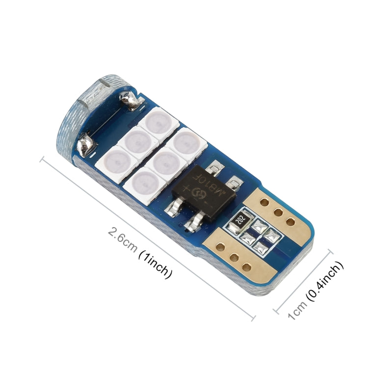 2 PCS T10 DC12 / 1W 9LEDs SMD-3030 Car Clearance Light(Blue Light) - Clearance Lights by buy2fix | Online Shopping UK | buy2fix
