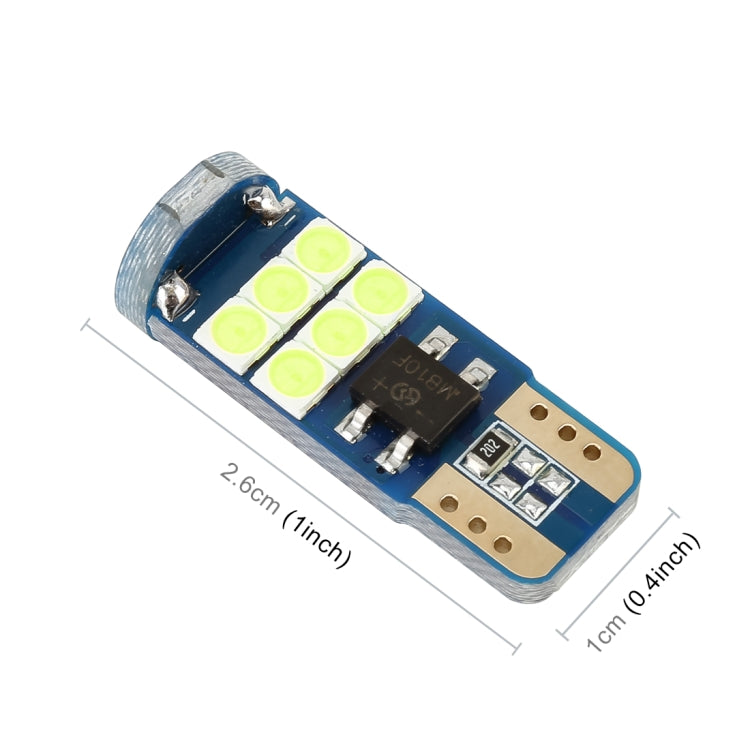 2 PCS T10 DC12 / 1W / 6000K / 80LM 9LEDs SMD-3030 Car Clearance Light(White Light) - Clearance Lights by buy2fix | Online Shopping UK | buy2fix
