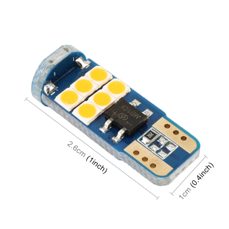 2 PCS T10 DC12 / 1W 9LEDs SMD-3030 Car Clearance Light(Yellow Light) - Clearance Lights by buy2fix | Online Shopping UK | buy2fix