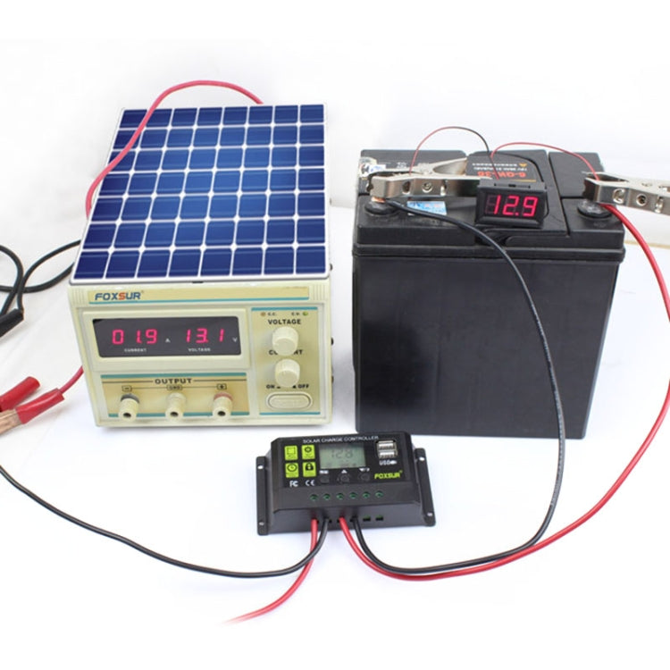FOXSUR 30A Solar Charge Controller 12V / 24V Automatic Identification Controller - Others by buy2fix | Online Shopping UK | buy2fix