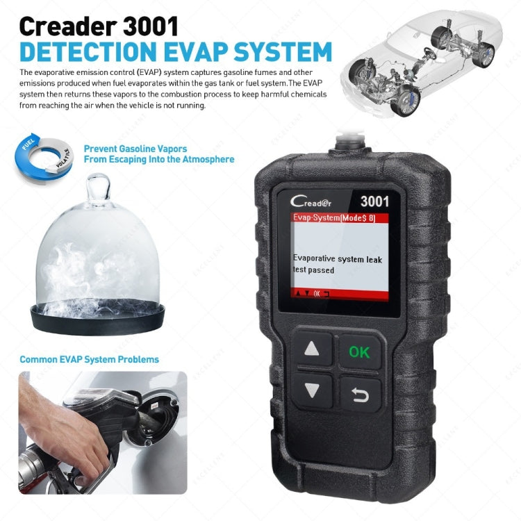 Launch Creader CR3001 Car Color Screen Code Reader OBD2 Fault Detector Diagnostic Tool - Code Readers & Scan Tools by buy2fix | Online Shopping UK | buy2fix