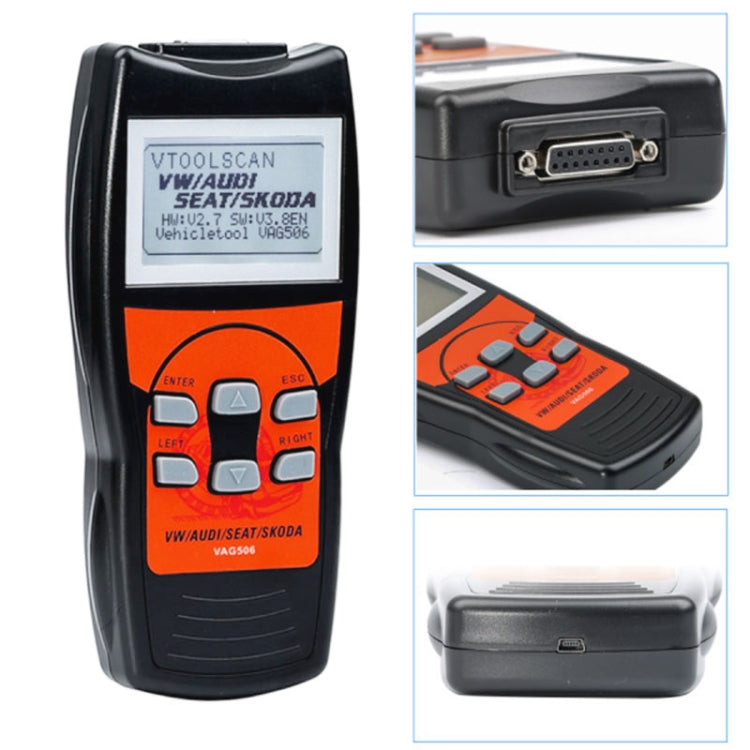 VAG506 Car Mini Code Reader OBD2 Fault Detector Diagnostic Tool - Code Readers & Scan Tools by buy2fix | Online Shopping UK | buy2fix
