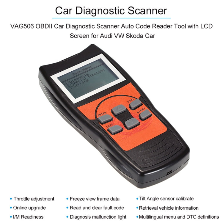 VAG506 Car Mini Code Reader OBD2 Fault Detector Diagnostic Tool - Code Readers & Scan Tools by buy2fix | Online Shopping UK | buy2fix