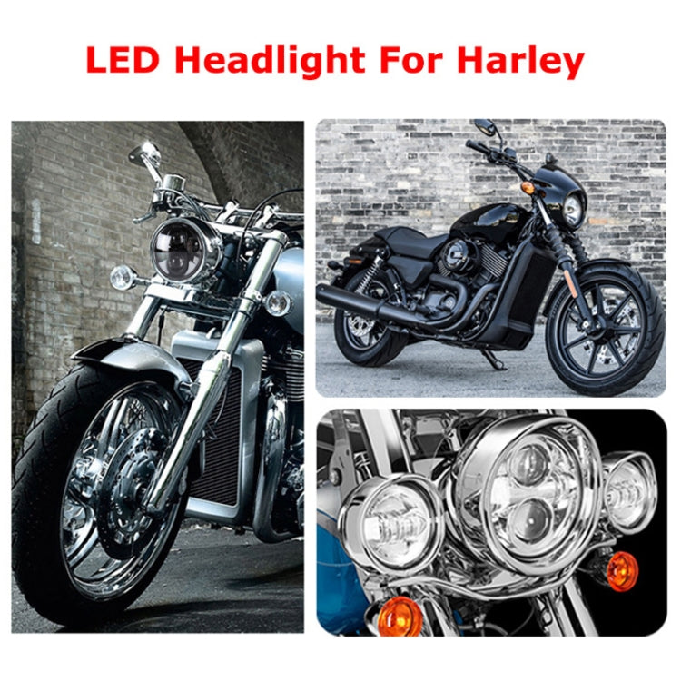 5.75 inch DC12V 6000K-6500K 40W Car LED Headlight for Harley (Black) - LED Headlamps by buy2fix | Online Shopping UK | buy2fix