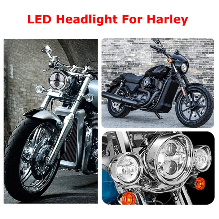 5.75 inch DC12V 6000K-6500K 40W Car LED Headlight for Harley(Silver) - Work Lights by buy2fix | Online Shopping UK | buy2fix