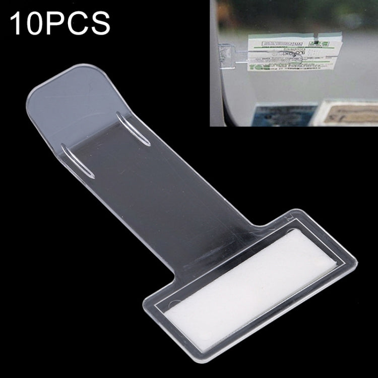 10 PCS Car Plastic Mounted Bill Clip Holder Parking Timing Car Ticket Holder - by buy2fix | Online Shopping UK | buy2fix