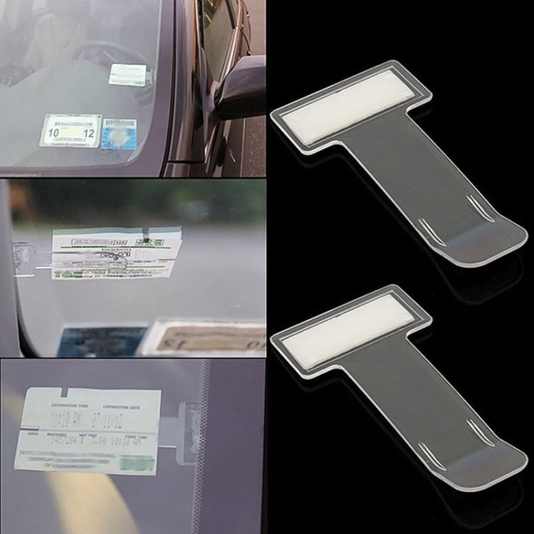 10 PCS Car Plastic Mounted Bill Clip Holder Parking Timing Car Ticket Holder - by buy2fix | Online Shopping UK | buy2fix