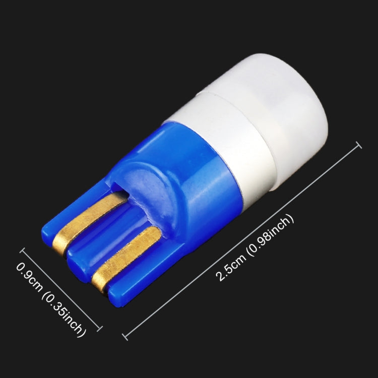10 PCS T10 / W5W / 168 / 194 DC12V / 0.6W 1LEDs SMD-3030 Car Clearance Light (Blue Light) - Clearance Lights by buy2fix | Online Shopping UK | buy2fix