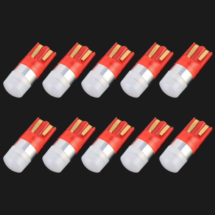 10 PCS T10 / W5W / 168 / 194 DC12V / 0.6W 1LEDs SMD-3030 Car Clearance Light (Red Light) - Clearance Lights by buy2fix | Online Shopping UK | buy2fix