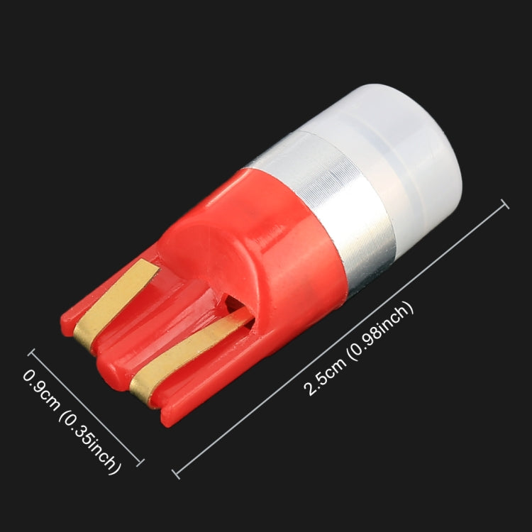 10 PCS T10 / W5W / 168 / 194 DC12V / 0.6W 1LEDs SMD-3030 Car Clearance Light (Red Light) - Clearance Lights by buy2fix | Online Shopping UK | buy2fix