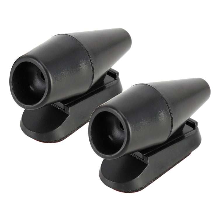 Pair Car ABS Deer Alert Sound Alarm Ultrasonic Wind Power Animal Repeller(Black) - Others by buy2fix | Online Shopping UK | buy2fix