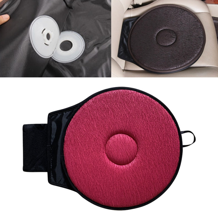 360 Degree Rotation Car Seat Cushion Whirling Seat Mat (Wine Red) - Seat Accessories by buy2fix | Online Shopping UK | buy2fix
