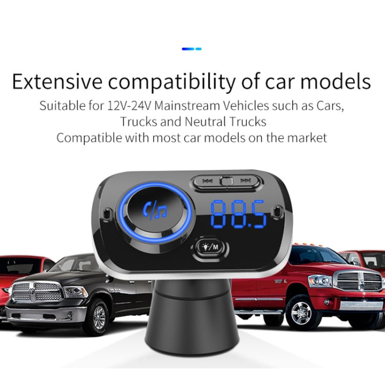BC49BQ Car Digital Radio Receiver Bluetooth MP3 Player FM Transmitter Voice Assistant QC3.0 Quick Charger by buy2fix