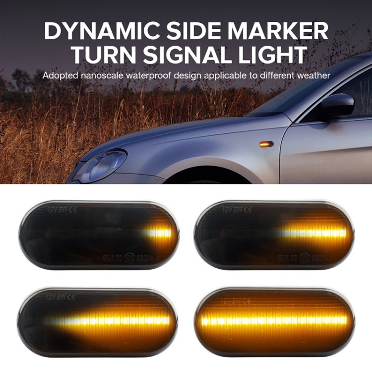 2 PCS D12V / 5W Car LED Leaf Board Side Flowing Water Turn Signal Light for Volkswagen(Black) - Arrow Turn Lights by buy2fix | Online Shopping UK | buy2fix