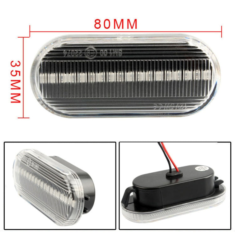 2 PCS D12V / 5W Car LED Leaf Board Side Flowing Water Turn Signal Light for Volkswagen(Transparent) - Arrow Turn Lights by buy2fix | Online Shopping UK | buy2fix