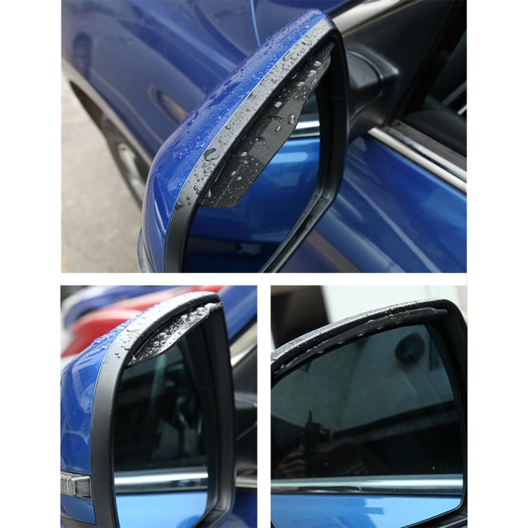 1 Pair 3R-2156 Universal Car Rearview Mirror Rain Blades Mirror Eyebrow Rain Cover (Black) by 3R