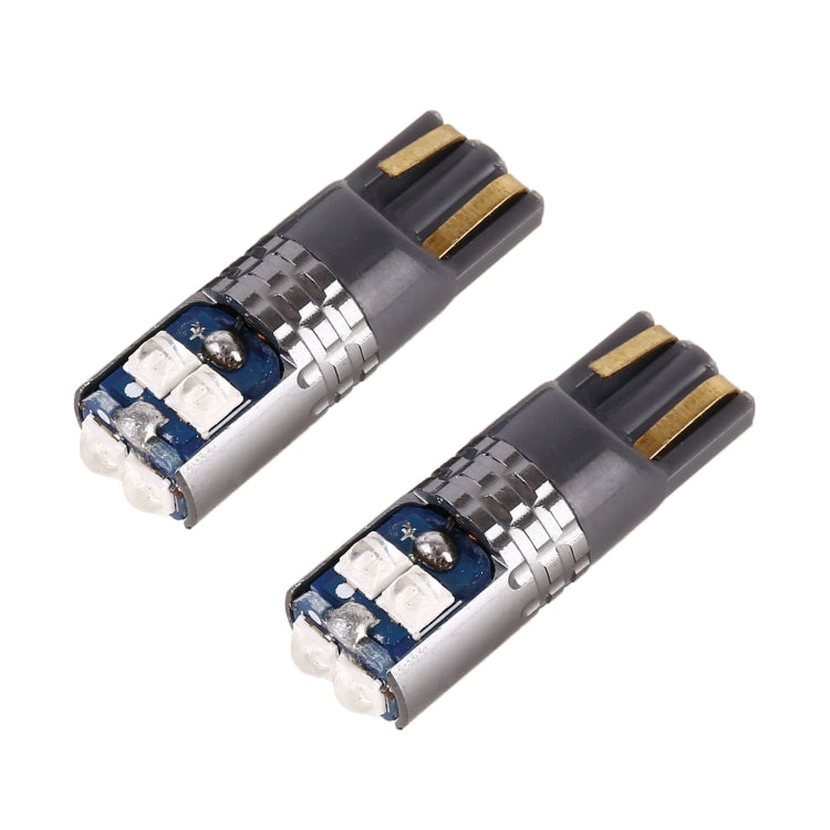 2 PCS T10 / W5W / 168 DC12-24V / 1.8W / 6000K / 140LM Car Clearance Light 4LEDs SMD-3030 Lamp Beads with Decoding & Constant Current (Blue Light) - Clearance Lights by buy2fix | Online Shopping UK | buy2fix