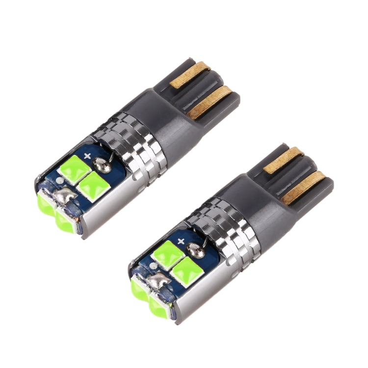 2 PCS T10 / W5W / 168 DC12-24V / 1.8W / 6000K / 140LM Car Clearance Light 4LEDs SMD-3030 Lamp Beads with Decoding & Constant Current (Green Light) - Clearance Lights by buy2fix | Online Shopping UK | buy2fix