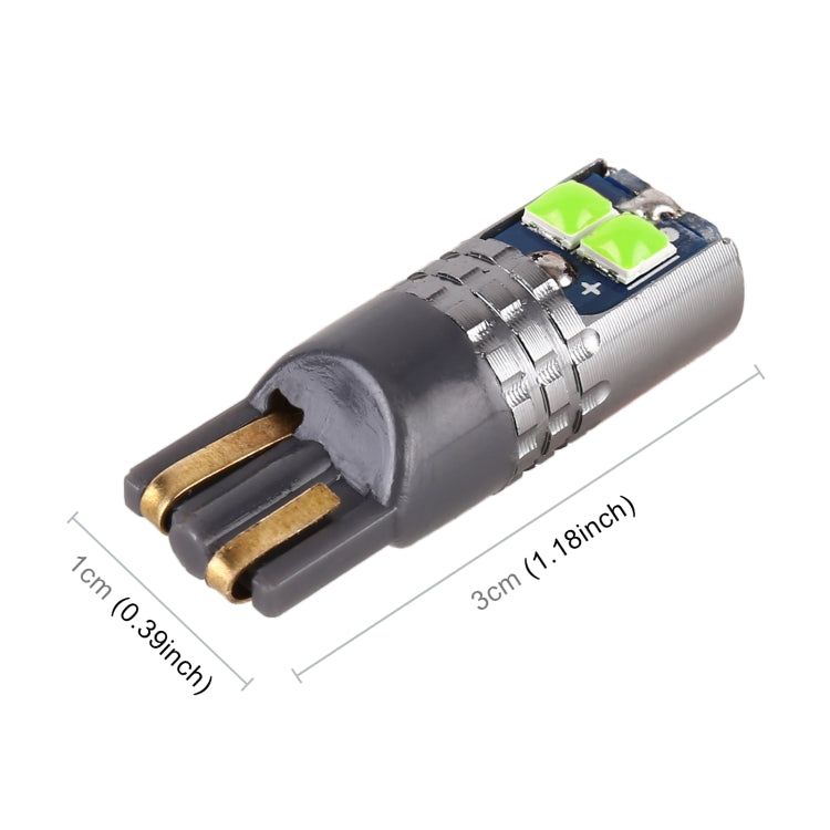 2 PCS T10 / W5W / 168 DC12-24V / 1.8W / 6000K / 140LM Car Clearance Light 4LEDs SMD-3030 Lamp Beads with Decoding & Constant Current (Green Light) - Clearance Lights by buy2fix | Online Shopping UK | buy2fix