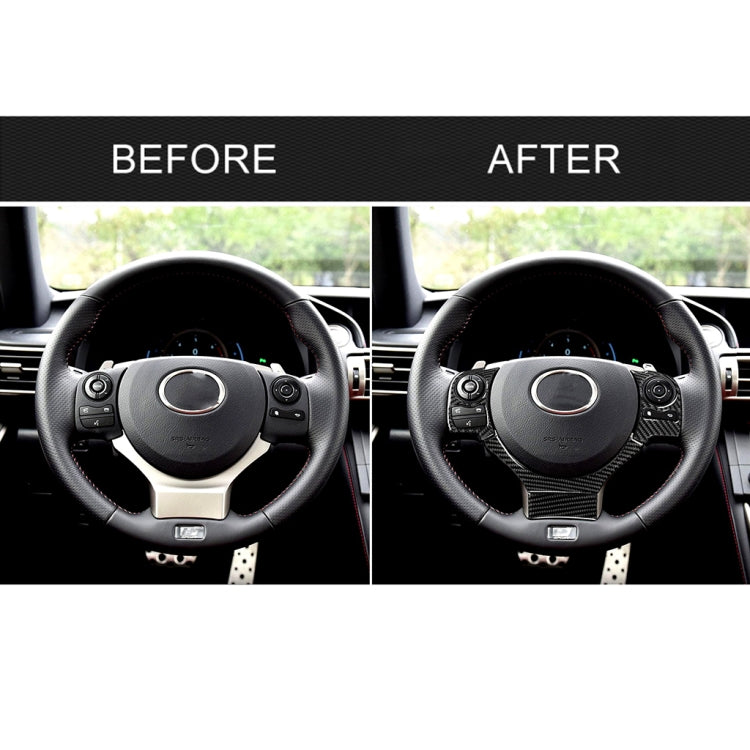 4 in 1 Car Carbon Fiber Steering Wheel Button Decorative Sticker for Lexus IS250 NX200 200t 300h, Left and Right Drive Universal - Car Interior Mouldings by buy2fix | Online Shopping UK | buy2fix