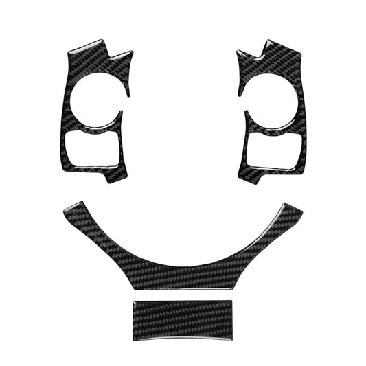 4 in 1 Car Carbon Fiber Steering Wheel Button Decorative Sticker for Lexus IS250 NX200 200t 300h, Left and Right Drive Universal - Car Interior Mouldings by buy2fix | Online Shopping UK | buy2fix