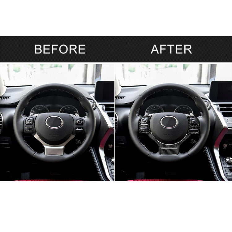 4 in 1 Car Carbon Fiber Steering Wheel Button Decorative Sticker for Lexus IS250 NX200 200t 300h, Left and Right Drive Universal - by buy2fix | Online Shopping UK | buy2fix
