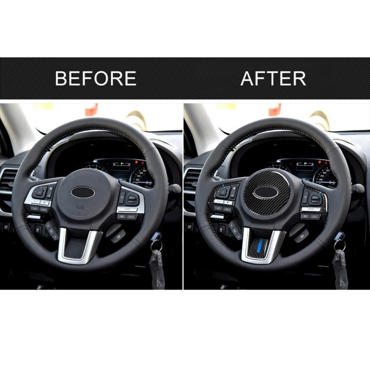 4 in 1 Car Carbon Fiber Blue Steering Wheel Button Decorative Sticker for Subaru Forester 2016-2018, Left and Right Drive Universal - Car Interior Mouldings by buy2fix | Online Shopping UK | buy2fix