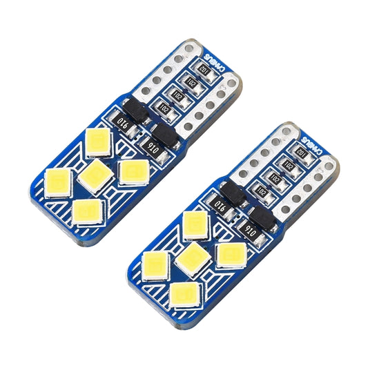 2 PCS T10 / W5W / 168 DC12V 1.8W 6000K 130LM 10LEDs SMD-2835 Car Reading Lamp Clearance Light, with Decoder by buy2fix