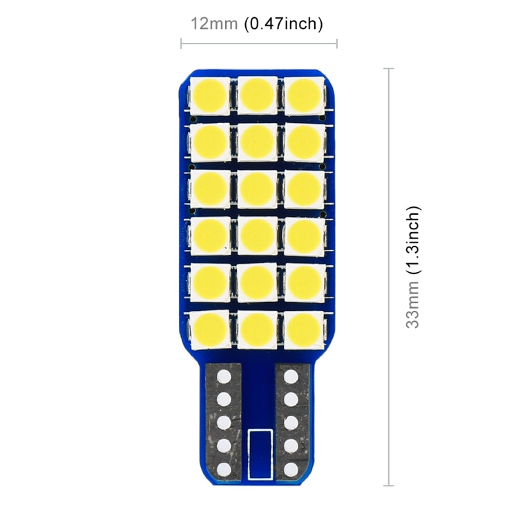 2 PCS T10 / W5W / 168 DC12V 1.8W 6000K 140LM 18LEDs SMD-3030 Car Reading Lamp Clearance Light, with Decoder - Clearance Lights by buy2fix | Online Shopping UK | buy2fix