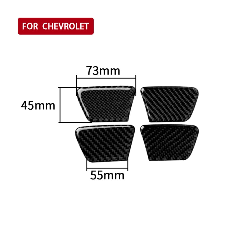 4 PCS Car Carbon Fiber Door Bowl Decorative Sticker for Chevrolet Cruze 2009-2015, Left and Right Drive Universal - Car Interior Mouldings by buy2fix | Online Shopping UK | buy2fix