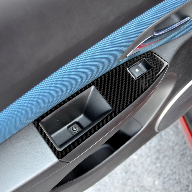 Car Carbon Fiber Window Lift Switch Panel Decorative Sticker for Chevrolet Cruze 2009-2015, Left Drive by buy2fix