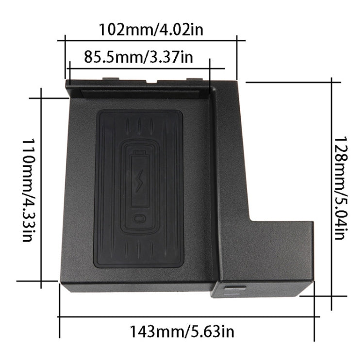 Car Qi Standard Wireless Charger 10W Quick Charging for 2015-2020 Mercedes-Benz C Class / GLC, Left Driving - Wireless Charging Pads by buy2fix | Online Shopping UK | buy2fix