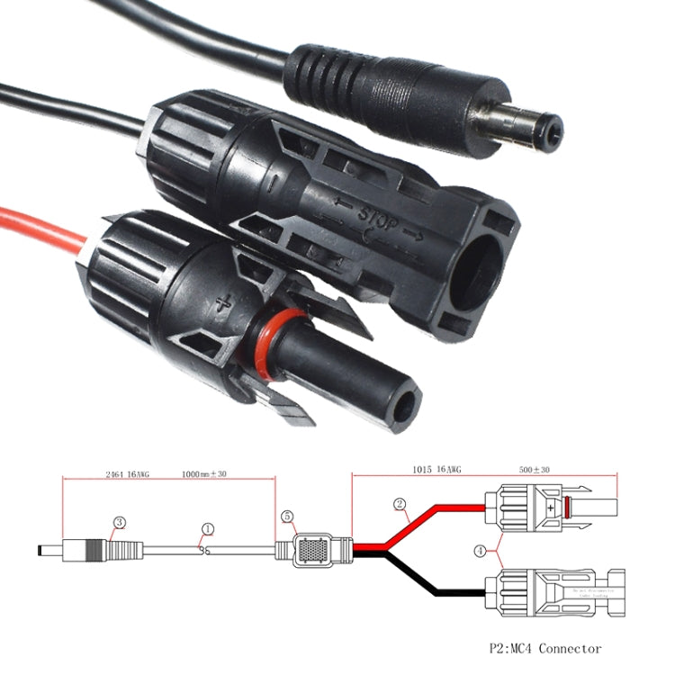MC4 to DC 5.5mm Solar Power Cord Extension Cable by buy2fix