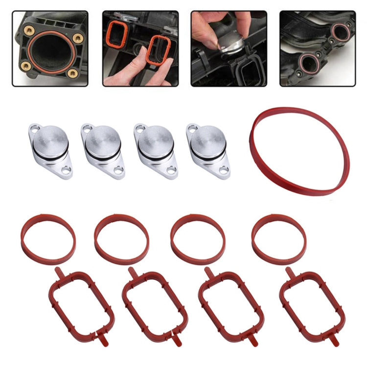 4x22mm Car Swirl Flap Air Intake Aluminum Gasket Remove Repair Kit(Silver) - Engine Fittings by buy2fix | Online Shopping UK | buy2fix