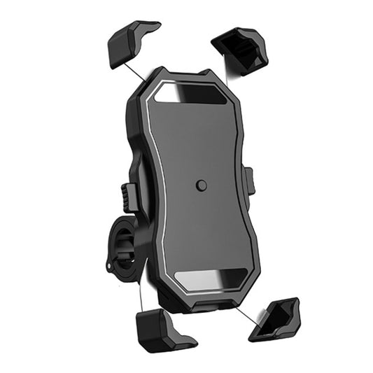 Motorcycle / Bicycle Semi-automatic Contraction Fixing Bracket Phone Holder by buy2fix