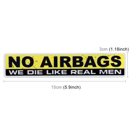10 PCS Car NO AIRBAGS Words Random Decorative Sticker - by buy2fix | Online Shopping UK | buy2fix