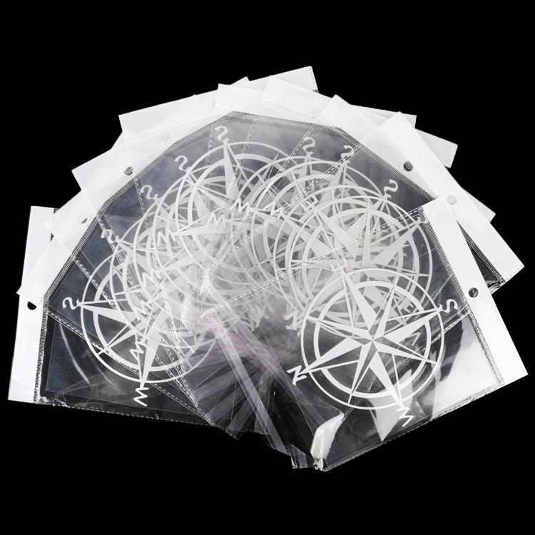 10 PCS Car Compass Pattern Random Decorative Sticker White - Decorative Sticker by buy2fix | Online Shopping UK | buy2fix