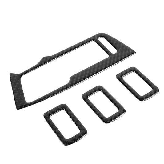 Car Carbon Fiber Window Glass Lifter Panel Decorative Sticker for Volkswagen Tiguan L 2019-2021 by buy2fix