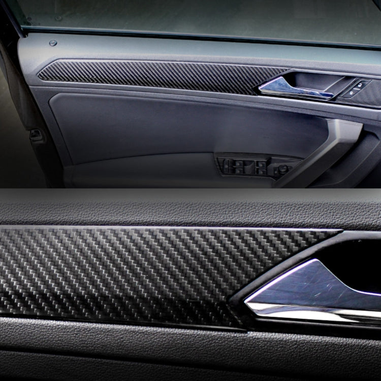 Car Carbon Fiber Door Panel Decorative Sticker for Volkswagen Tiguan L 2019-2021 by buy2fix