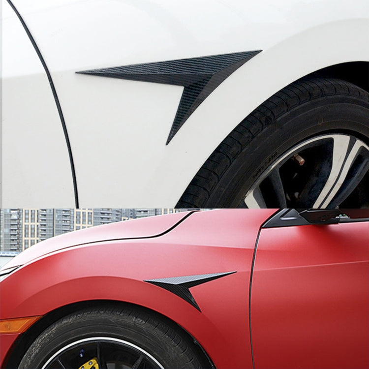 Modified Fender Side Wing Sticker Blade Side Shark Gill Car Body Decorative Sticker for Honda 10th Generation Civic, Carbon Fiber by buy2fix