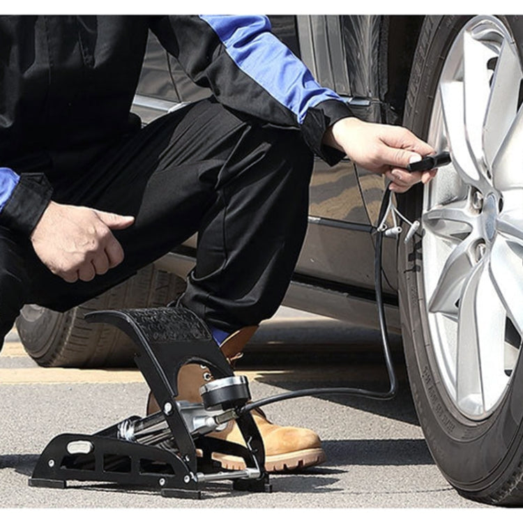 0903E Car / Motorcycle / Bicycle Portable High Pressure Double Pipe Inflatable Cylinder Pedal Air Pump - Inflatable Pump by buy2fix | Online Shopping UK | buy2fix