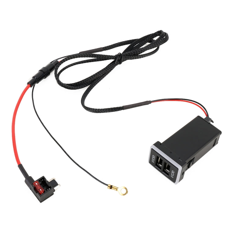 Car QC3.0 Fast Charge USB Interface Modification Charger for Toyota, Fuse to Take Power(Ice Blue Light) - DIY Modified Charger by buy2fix | Online Shopping UK | buy2fix