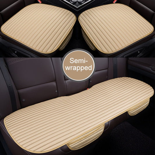 3 in 1 Car Seat Cushion Free Binding Half Inclusive Seat Mat Set (Beige) by buy2fix
