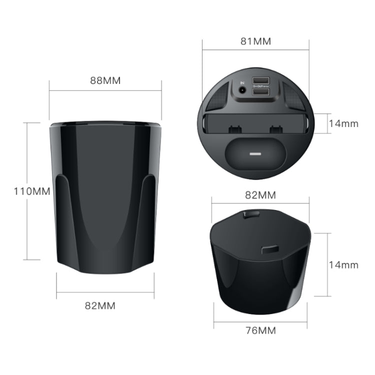 X9A Car QI Standard Charging Cup Wireless Fast Charger - Car Charger by buy2fix | Online Shopping UK | buy2fix