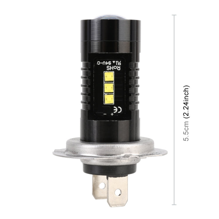 2 PCS H7 DC12V 4.3W 6000K 500LM Car Fog Lights with 12LEDs SMD-2525 - Fog / Driving Lights by buy2fix | Online Shopping UK | buy2fix