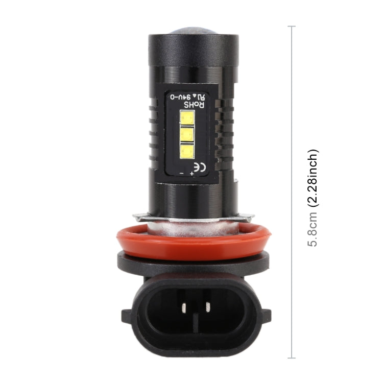 2 PCS H11 / H8 DC12V 4.3W 6000K 500LM Car Fog Lights with 12LEDs SMD-2525 - Fog / Driving Lights by buy2fix | Online Shopping UK | buy2fix