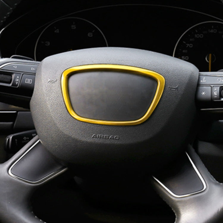 Car Auto Steering Wheel Ring Cover Trim Sticker Decoration for Audi (Gold) by buy2fix